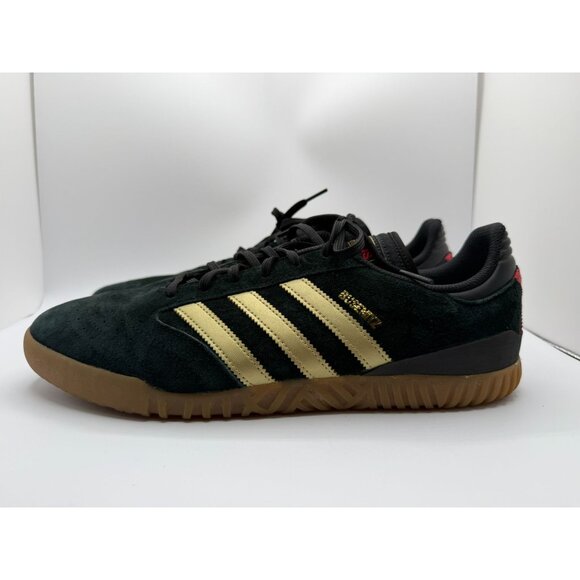 Adidas Busenitz Indoor Super 15 Anniv Skateboarding Men Size 12 Black/Gold Shoes